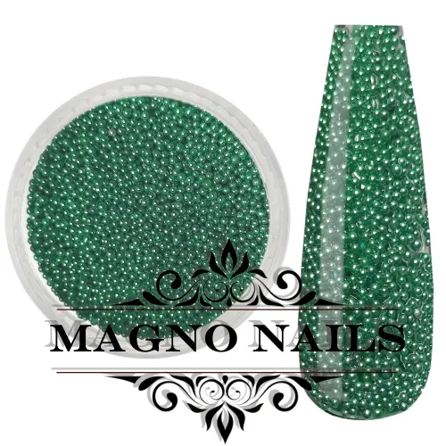 Nail Art Glasperlen - Glas Beads - grün metallic Nägel Nail art Nailart Nageldesign Nagel